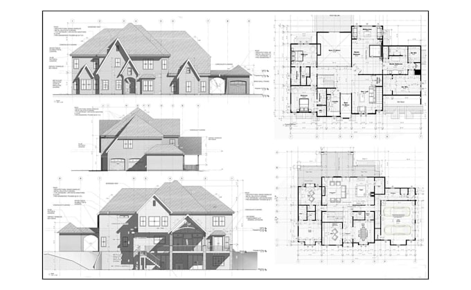 draw architectural 2d floor plans drawings