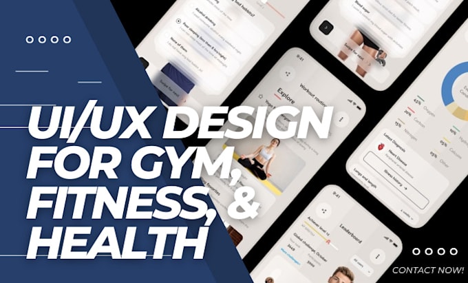Do app ui ux design, website ui ux design for gym, fitness, yoga, and ...