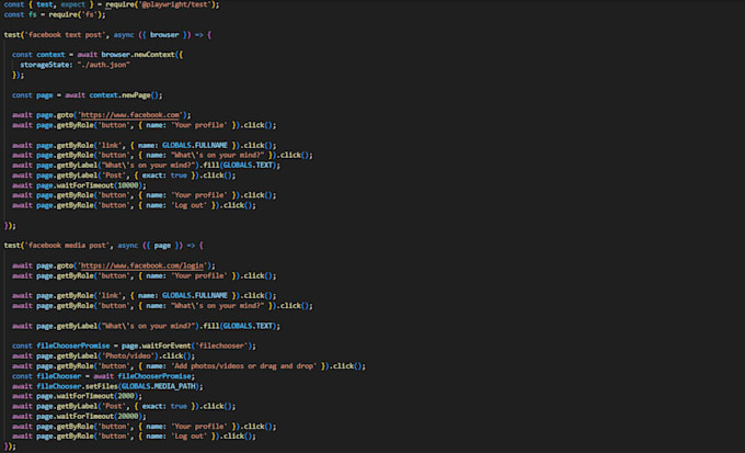 do browser automation using playwright
