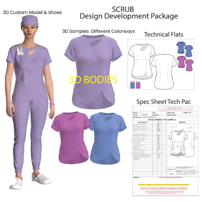 create medical scrub collection