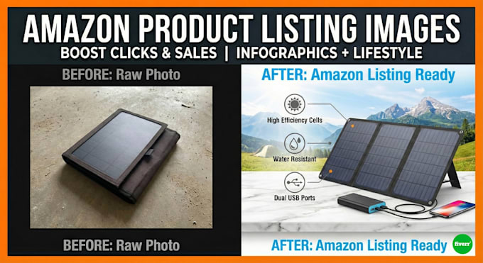 design amazon product listing images