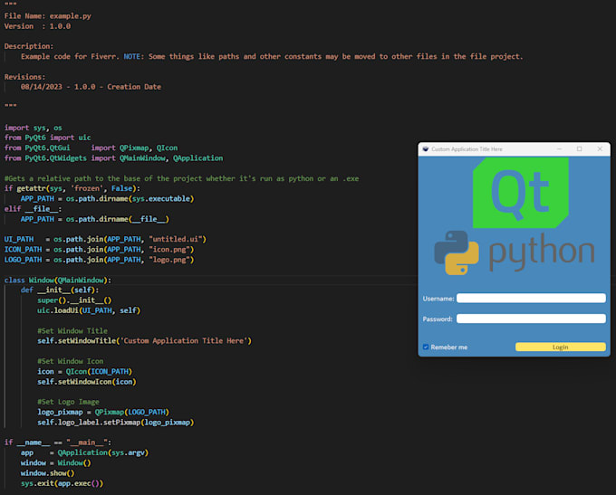 Create a responsive gui for your python code by Andrewalves8 | Fiverr