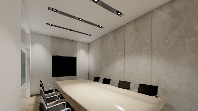 design and 3d render for your office room in 72 hours