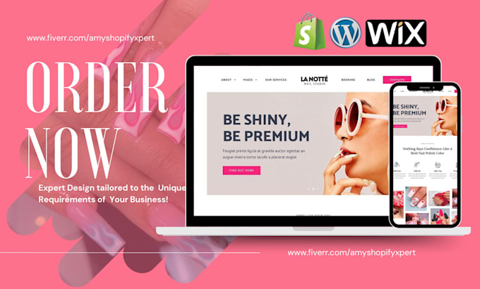 design stunning nail shopify store nail salon website beauty salon website