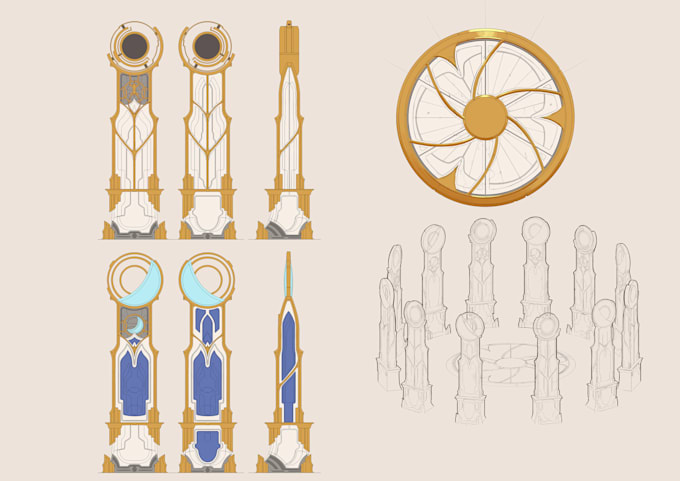 create environment concept art or props