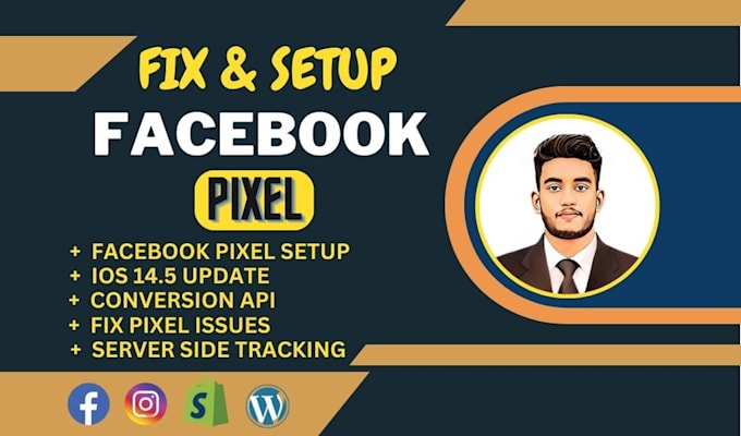 setup or fix facebook pixel shopify, conversion API, ga4 properly