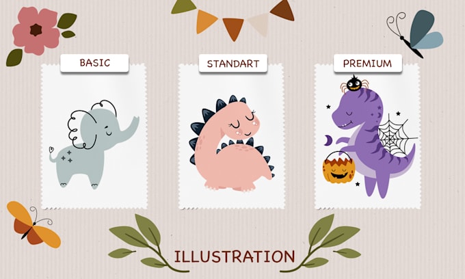 create cute original vector illustration for baby
