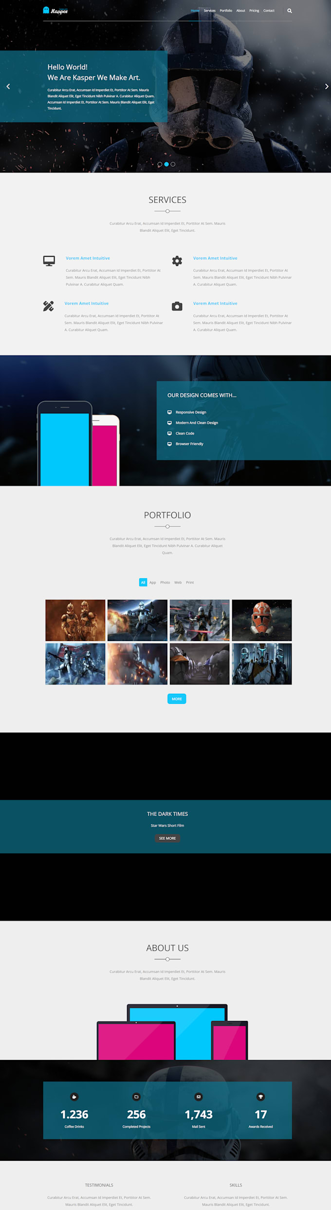 A professional landing page using html css and js by Ali_mahmoud10 | Fiverr