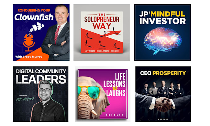 do professional podcast cover art design