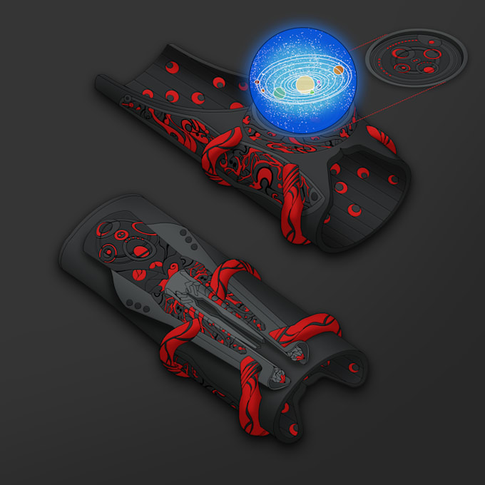 high quality weapon concept art for gaming and more