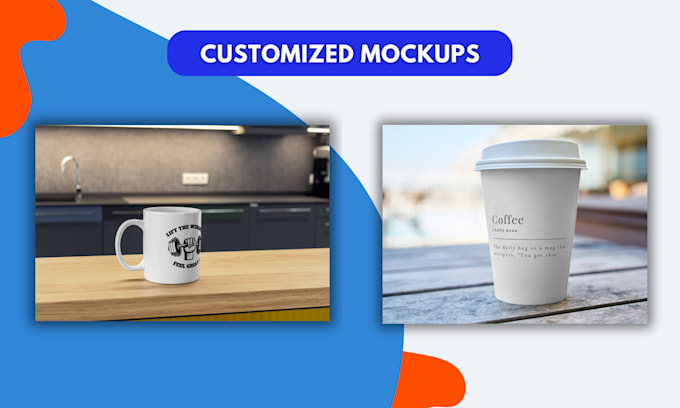 customize a mug mockup with customized background