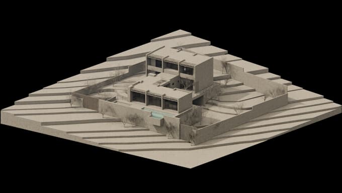 render your project maquette style