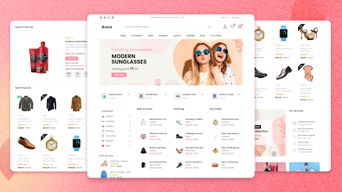 design wordpress website ecommerce store or business website