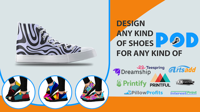 do unique shoe and sneaker design for your pod needs