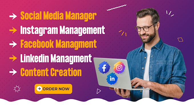 create social media marketing ads and be your content manager
