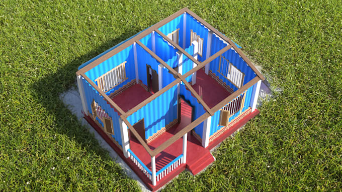 3d architect plan or model