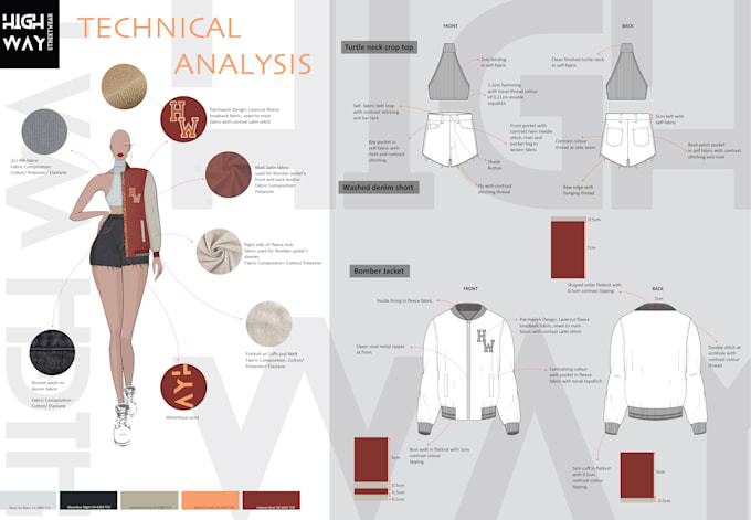do fashion flat technical sketch and cads drawing for apparel