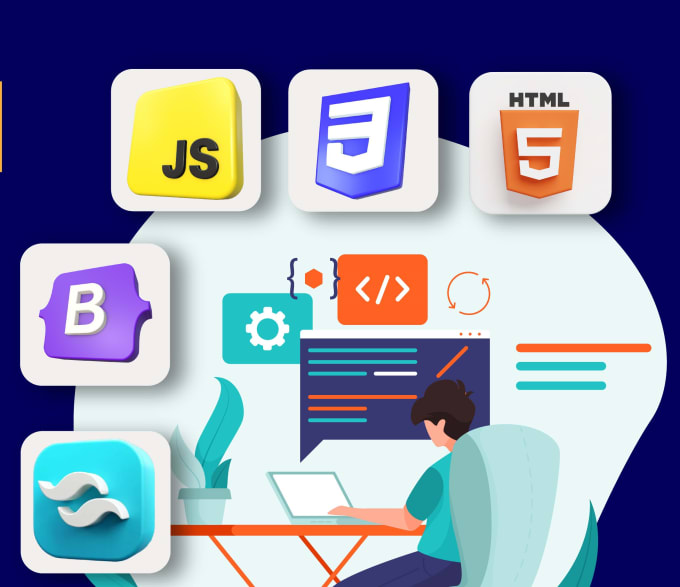 Be your full stack web developer using html css, javascript by ...