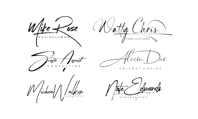 Create modern handwritten, signature, scripted, cursive logo design by ...