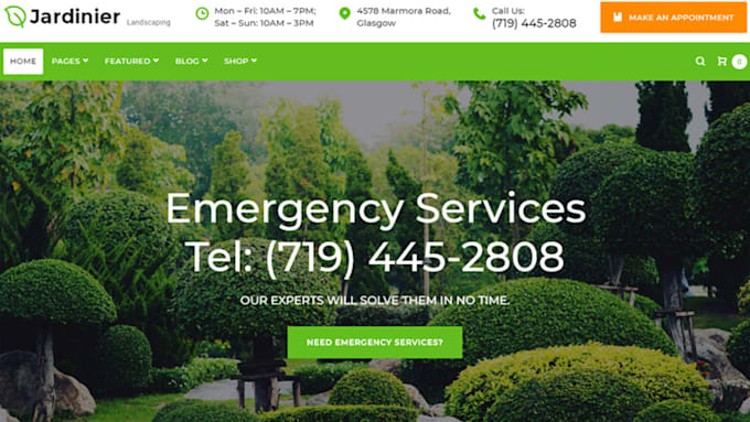 design lawn care, landscaping, gardening, farming, plant, agriculture website