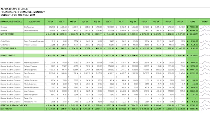 create comprehensive annual budget forecasts