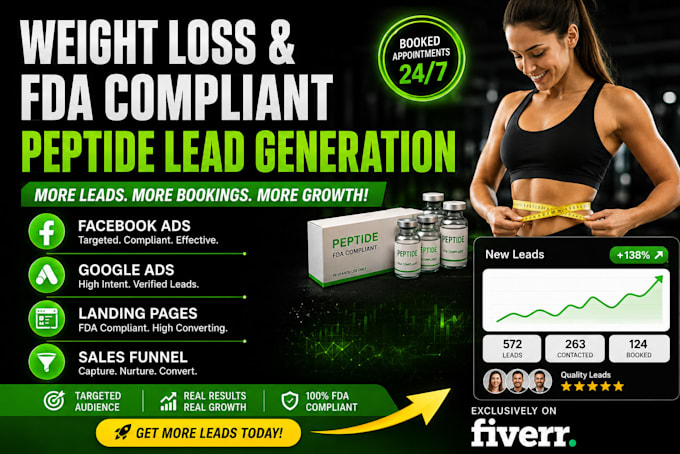 generate weight loss leads, build semaglutide fda compliant peptide website