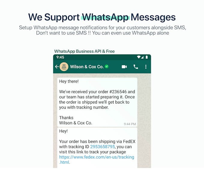 build online whatsapp order notification store