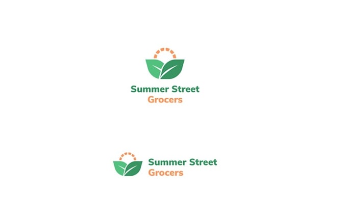 local organic grocery store logo design