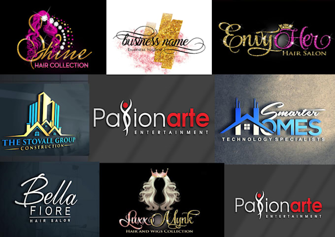 do modern custom minimalist unique business 3d logo design