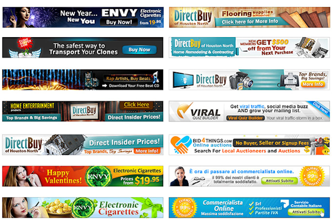 make awesome banner for adwords , web banner , header , ads