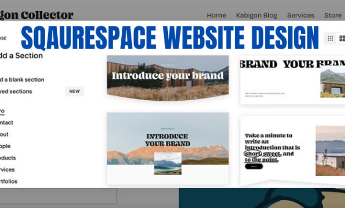 I will squarespace website design website redesign online store
