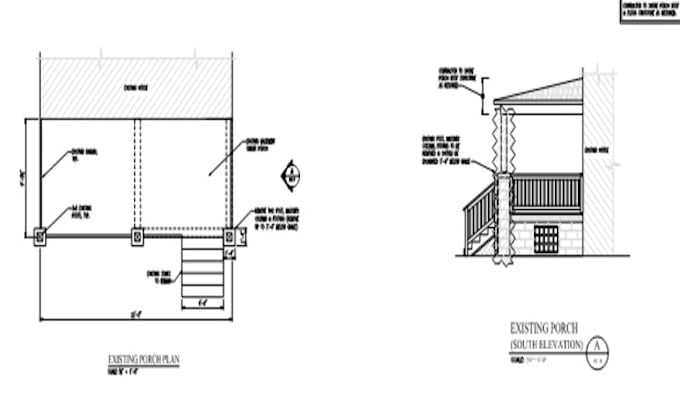 provide structural drawings for front porch repair or reinforcement