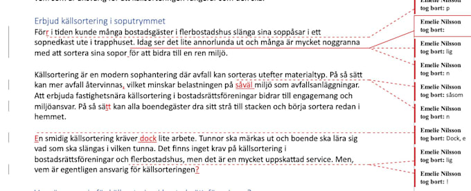 proofread and edit your swedish text