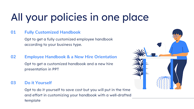 develop employee handbook and new hire orientation