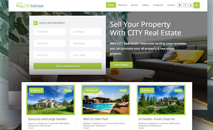 design your modern real estate wordpress website