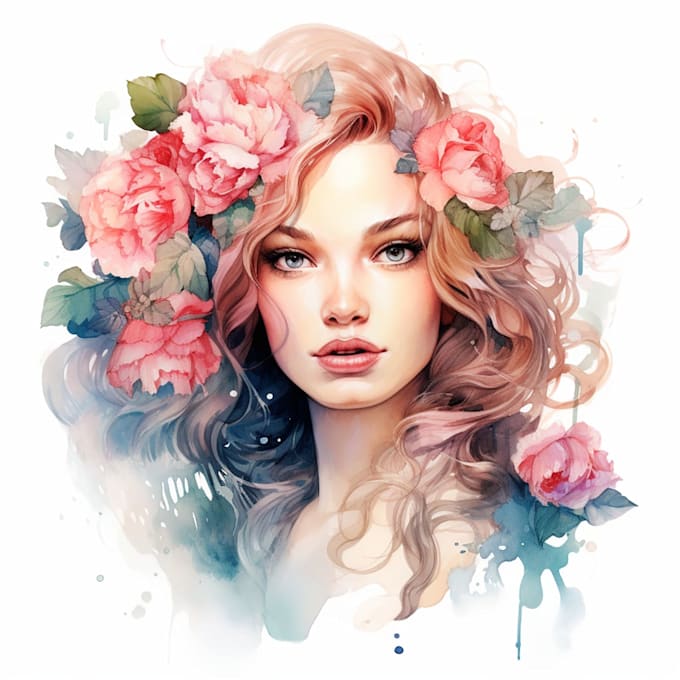 Design digital watercolor illustration in my style by Saskiayoung9 Fiverr