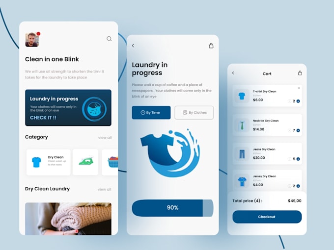 design and develop quality on demand laundry app on android and ios