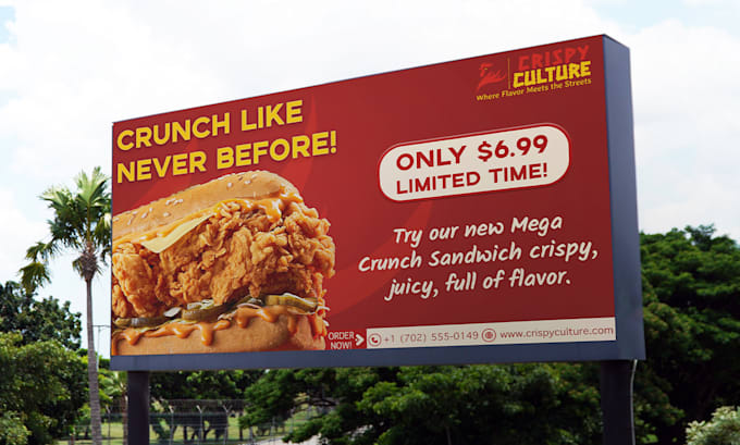 design signboard, flyer, print advert, or print ad design