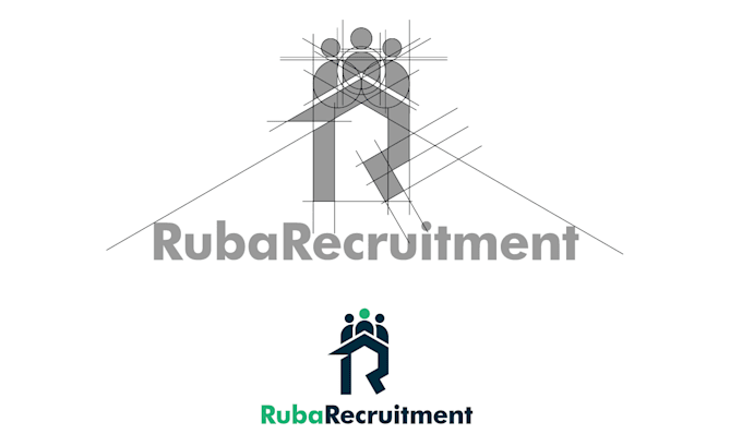 design modern staffing, recruitment, HR and employment logo