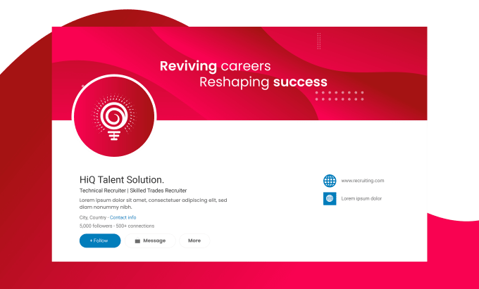 design eye catching linkedin personal and company covers