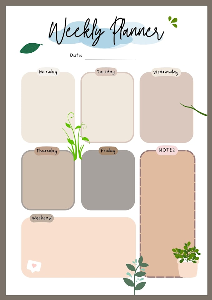 create cute printable, digital and daily planners
