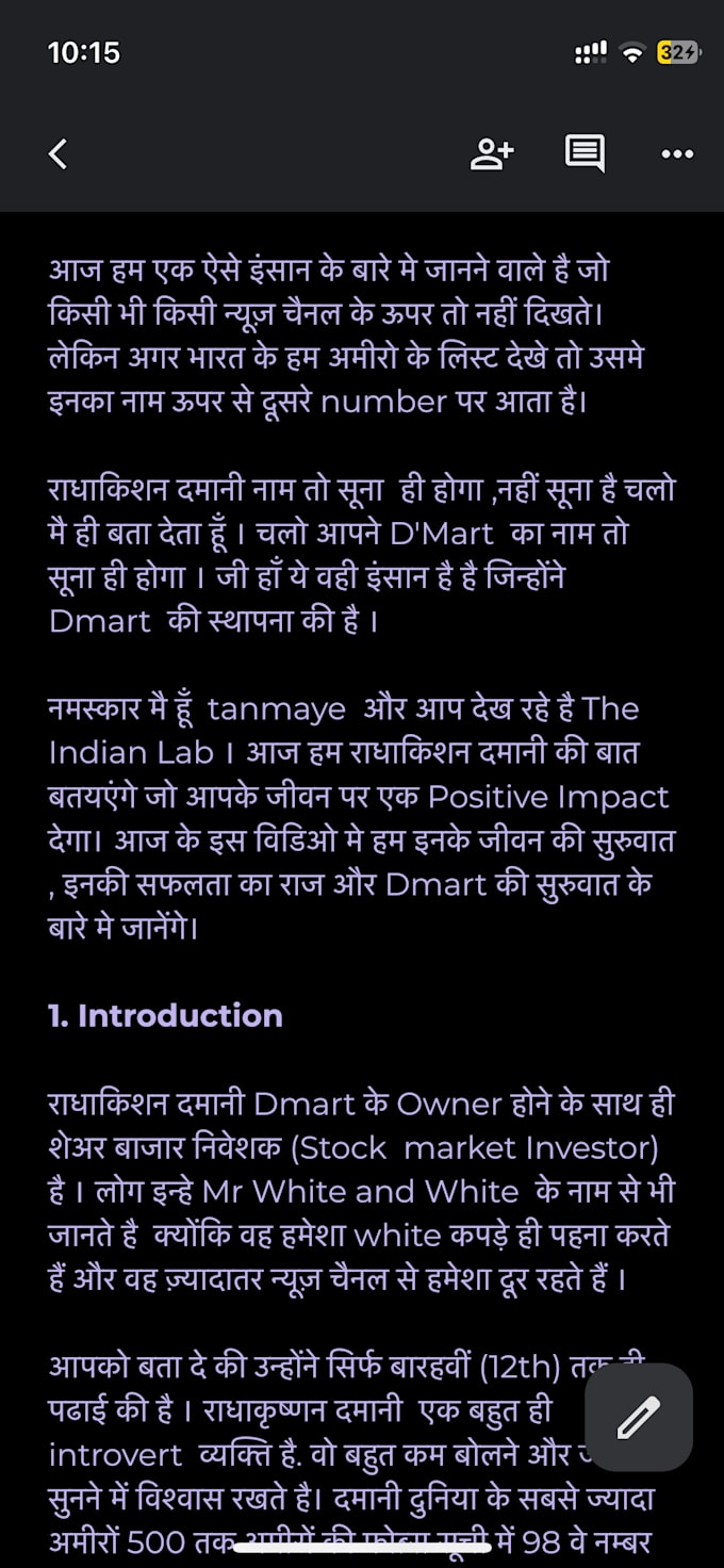 be a hindi scriptwriter for youtube