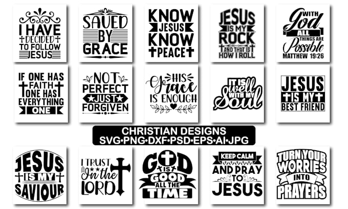 minimalist typography and christian tshirts design