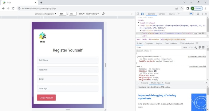 Create a responsive login, register, contact forms with php and mysql ...