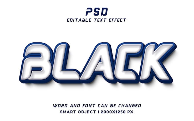 do 3d text effect style it can easily change font and word