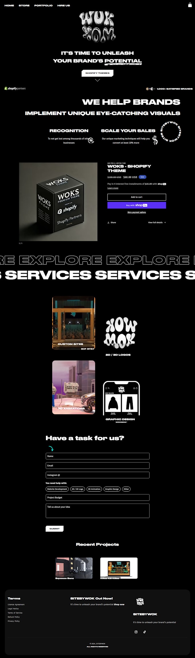 create a shopify clothing store with design