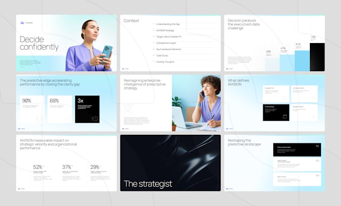 design a modern investor pitch deck
