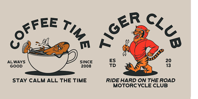 create a vintage retro cartoon mascot logo