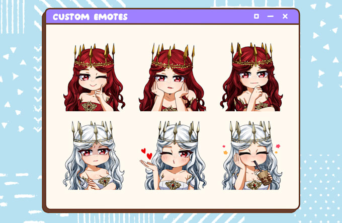 draw chibi emotes or stickers for twitch, youtube, discord