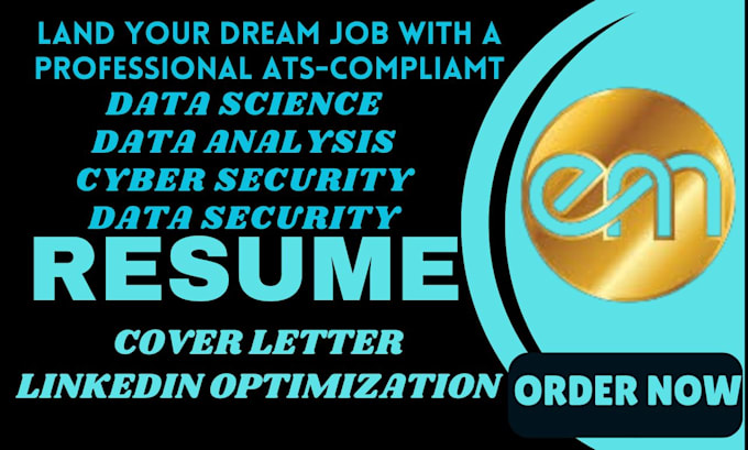 write resume for data science, data analyst, cyber security statistician resume